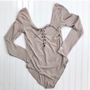 •VS PINK• lace up bodysuit
